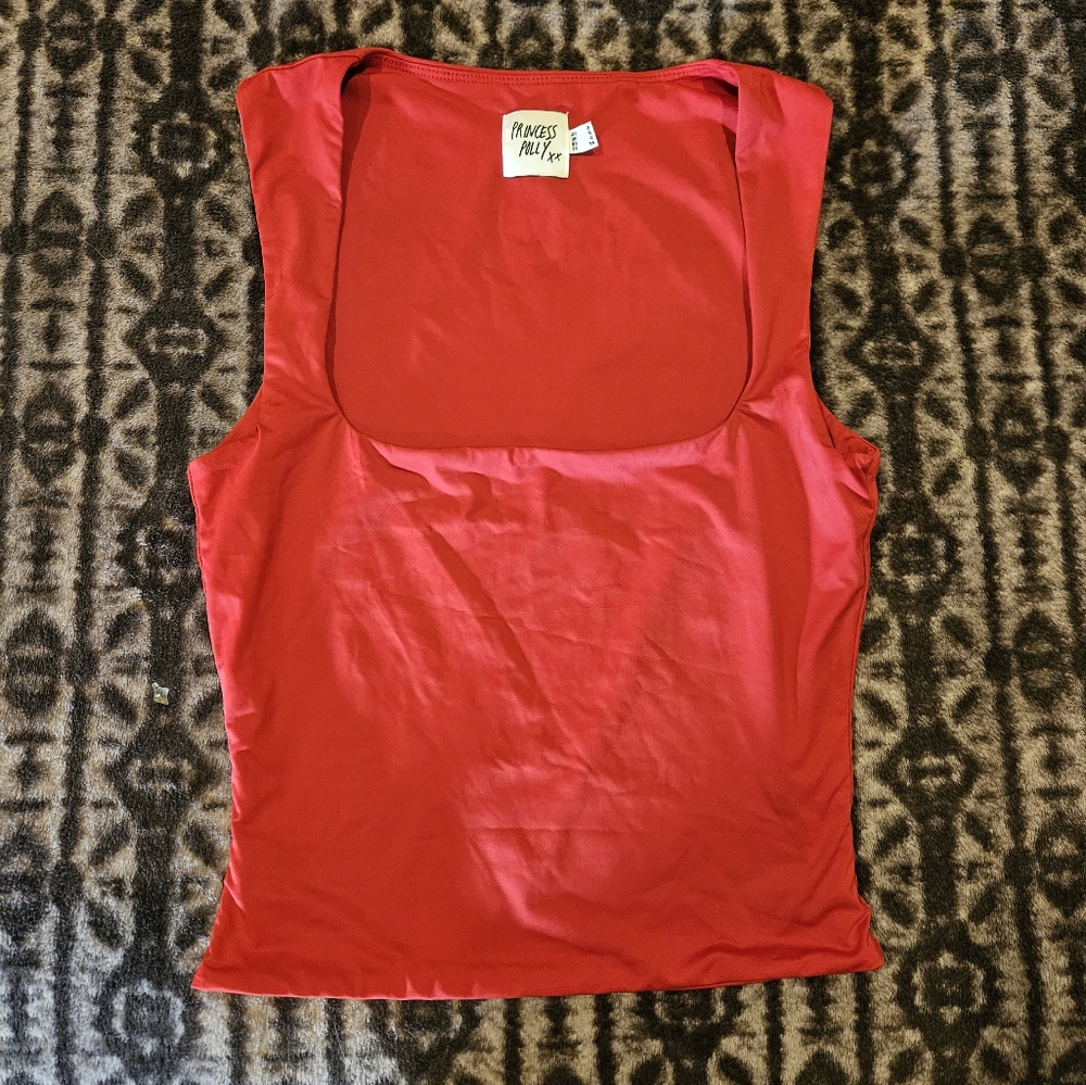 Princess Polly Back In Top Red - Picture 2 of 3